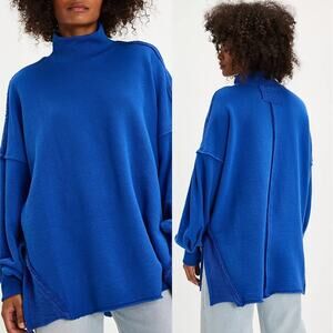 We The Free Wonderful Pullover Mazarin Blue Free People L 🔖